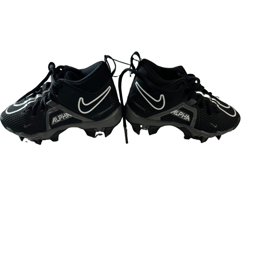 Nike Alpha Menace 3 Shark Football Cleats Black Gray CV0581-010 Kids Size 10C